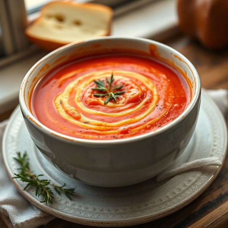 Cozy Roasted Red Pepper Gouda Soup for Ultimate Comfort – Quick & Homemade Delight finished