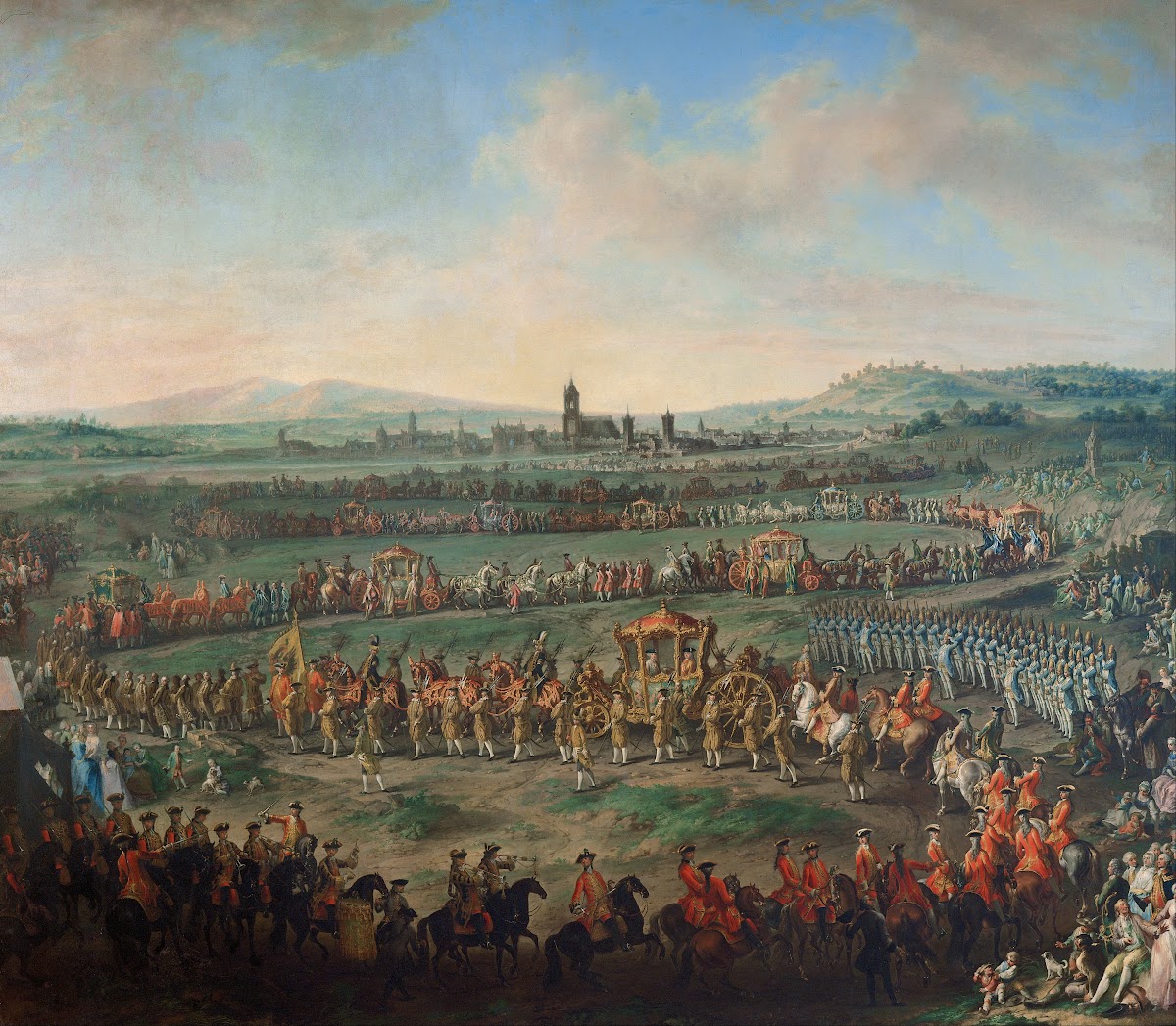 Entrance of the Emperor Franz I Stephan and his son Joseph II into Frankfurt on