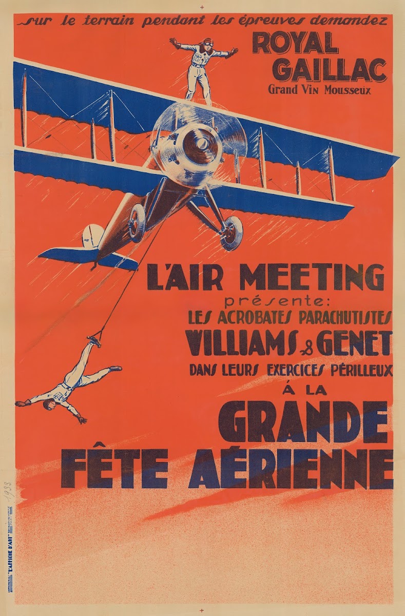 Air meeting présente les acrobates parachustistes Williams  Genet dans leurs exe