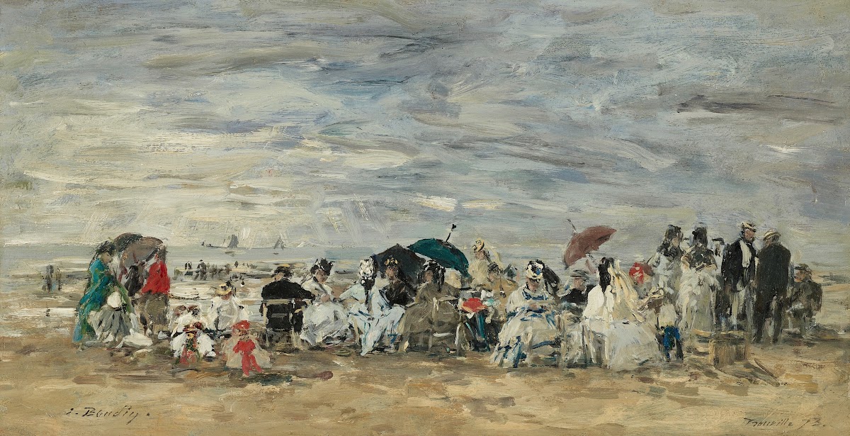 Trouville Scène de plage 1873