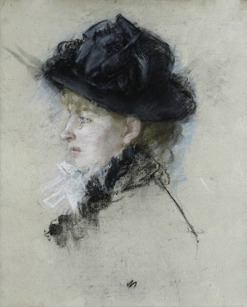 Mademoiselle Louise Riesener in a Hat c 1877 80