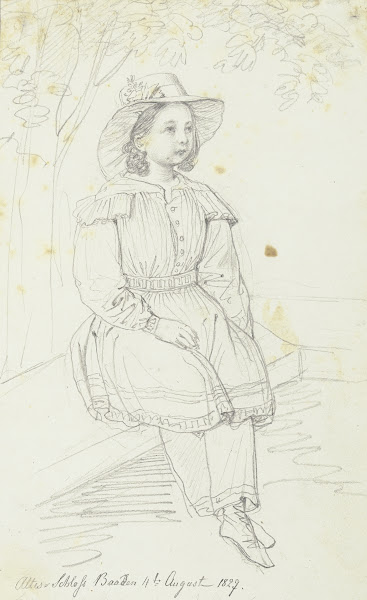 Sitting girl 1827