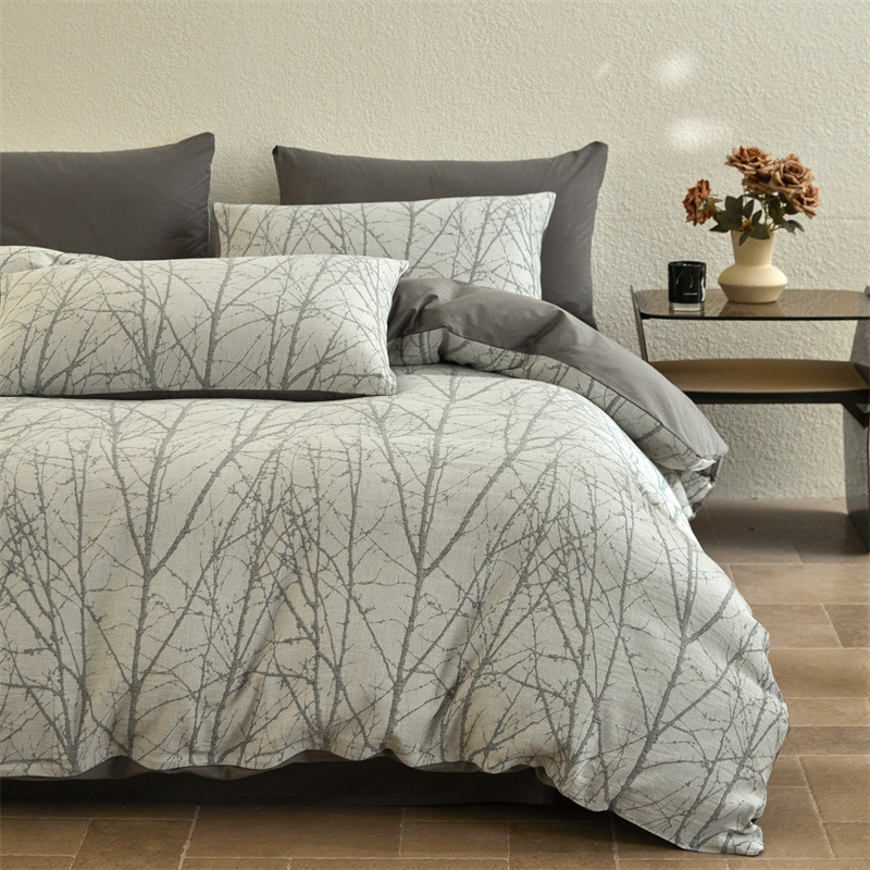 Cotton Bedding Set, 4-piece, Double Layer Gauze