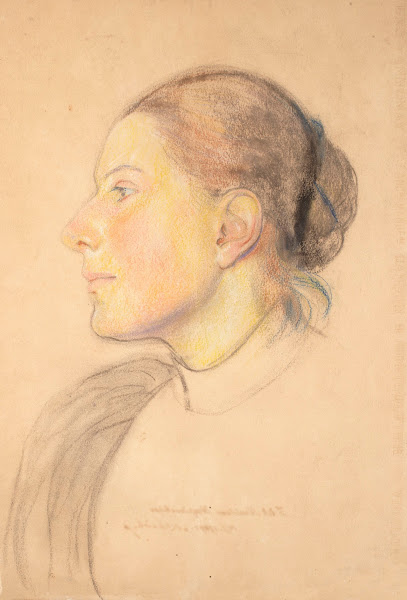 Portrait of a woman in profile