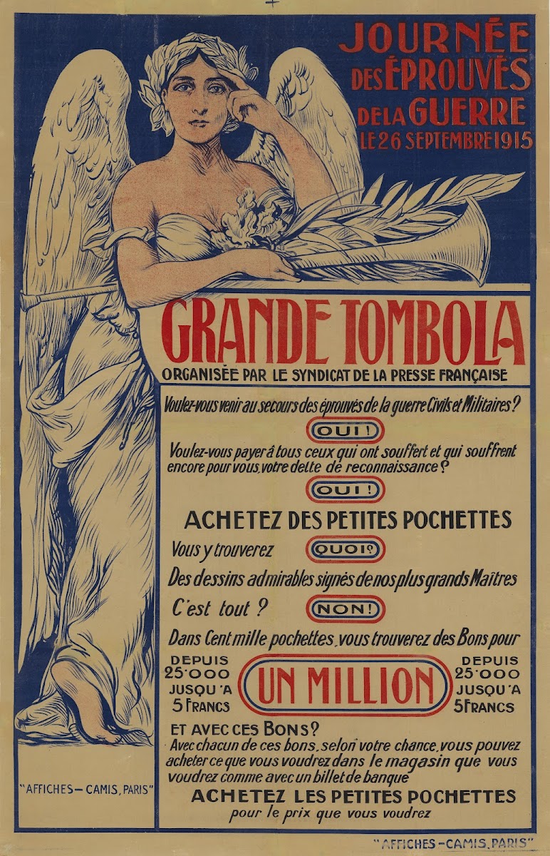La Journée des éprouvés de la guerre Grande tombola 1914 1918