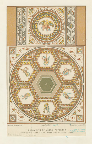 Fragments Of Mosaic Pavement Found In 1811 In The Bath Of A Roman Villa At Bogno