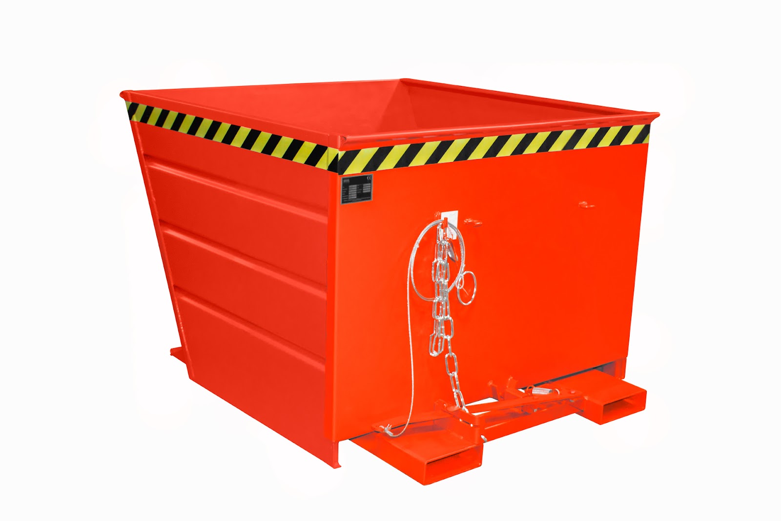 Kiepcontainer VG 1100, gelakt, Vuurrood
