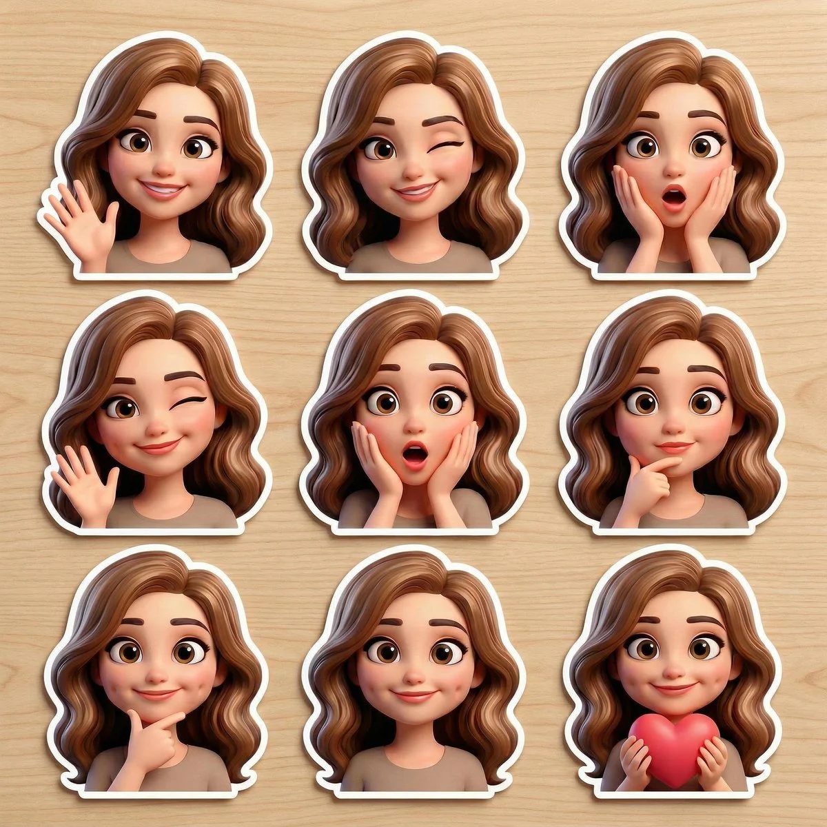 Pegatinas de avatar para selfies estilo Pixar en 3D
