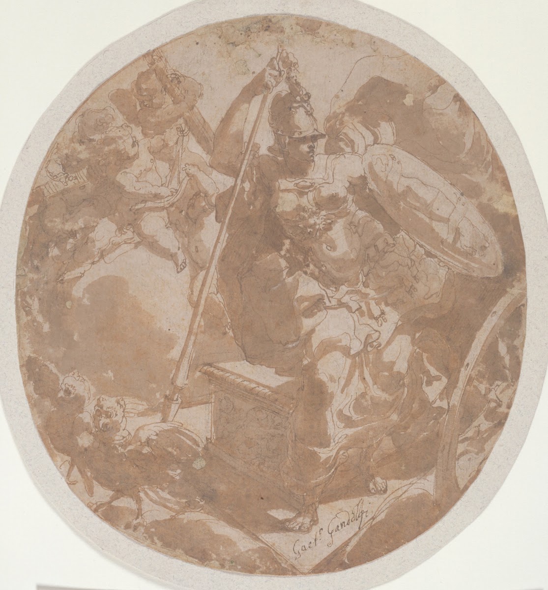Minerva with her Sacred Bird the Owl c 1767
