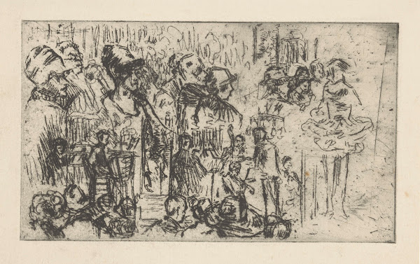 Studies of people with hats and seated figures 20th century