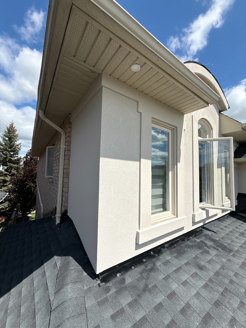 Aerial view of completed exterior project