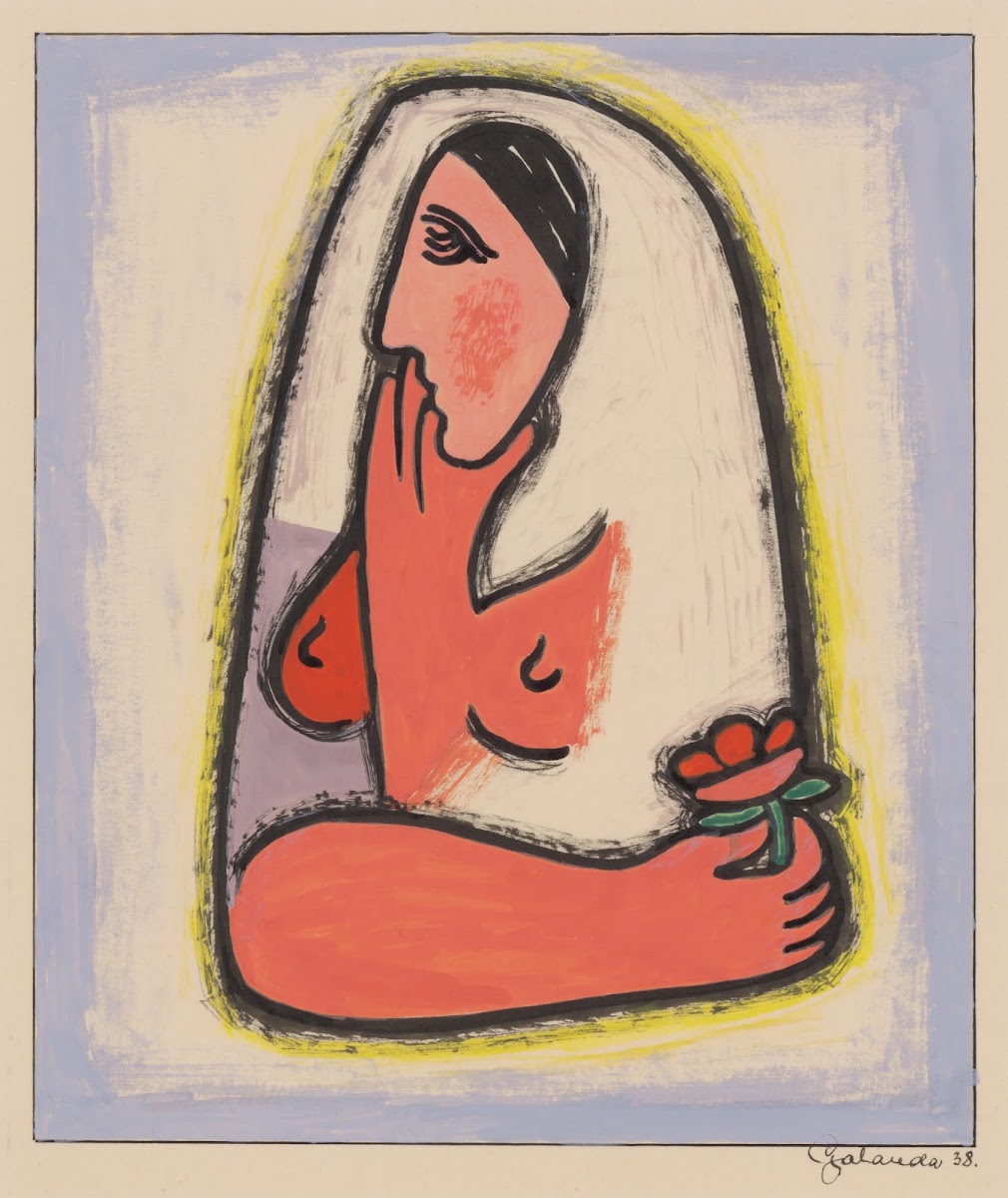 Woman with flower 1938