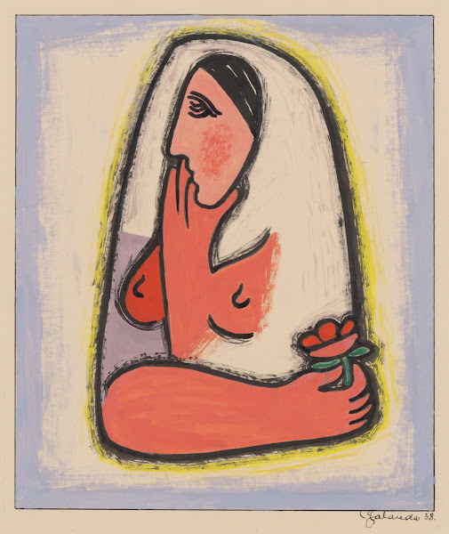 Woman with flower 1938