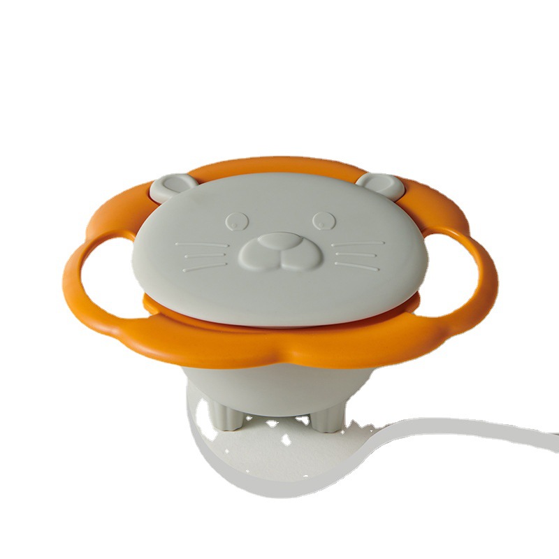 Rotating children's bowl, 19 cm, PP, non-slip