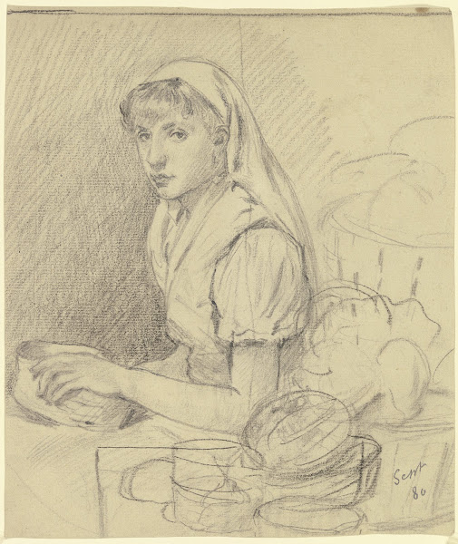 Gemüseverkäuferin 1880
