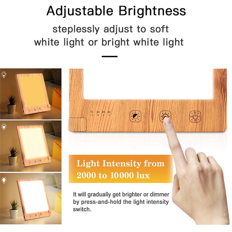 LED Light Therapy Lamp JSK-22 with Wood Look