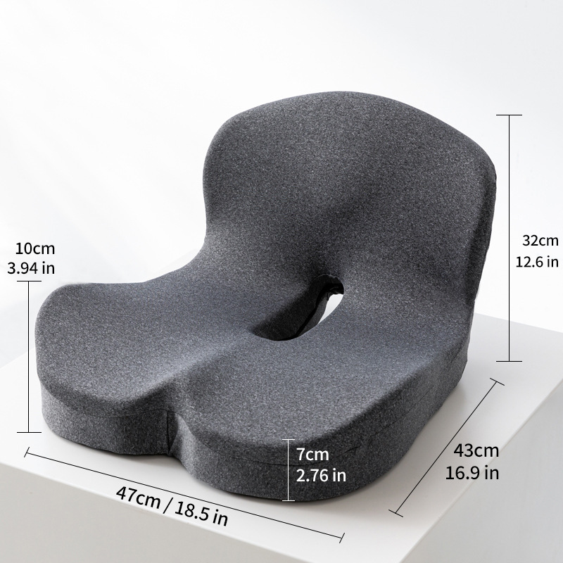 Seat cushion with memory foam backrest