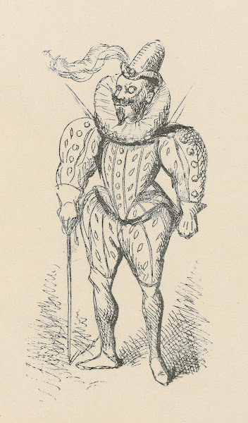 Full length view of man in Elizabethan costume