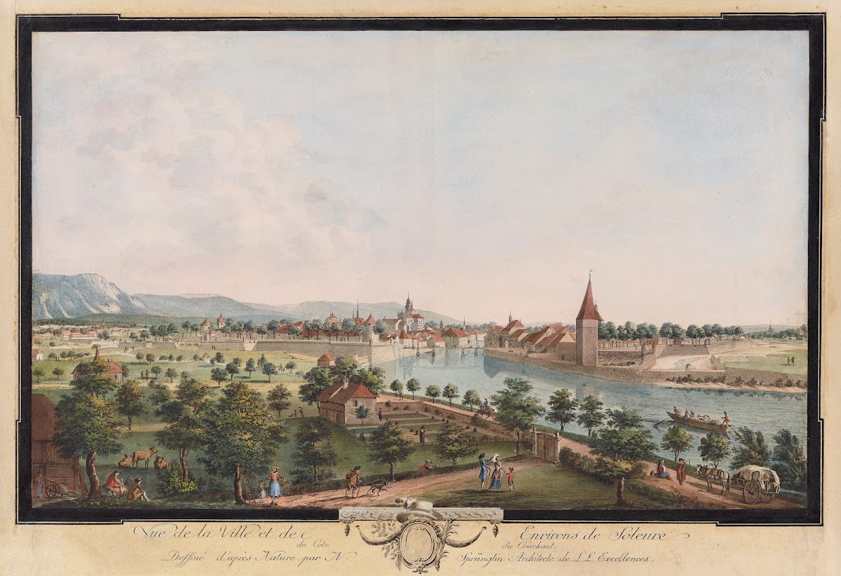Vue de la Ville et des Environs de Soleure du Coté du Couchant