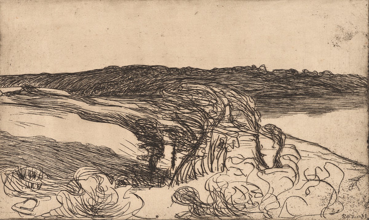 Paysage avec des arbres près dun aber 1893