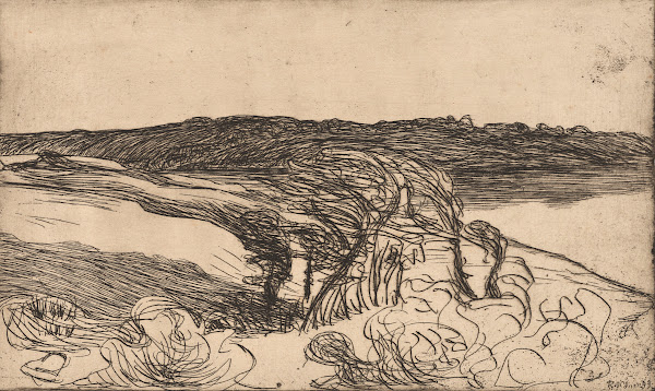 Paysage avec des arbres près dun aber 1893