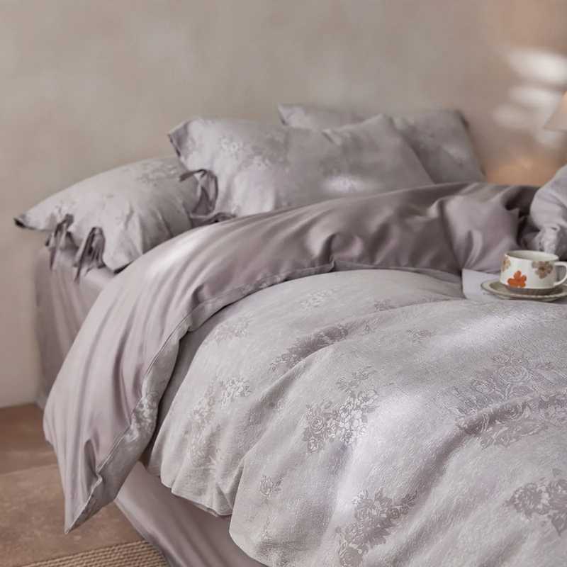 Cotton Bedding Set, 4-piece, Jacquard