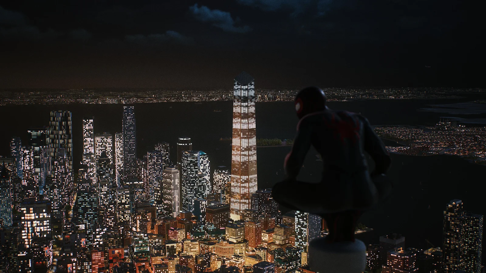 Miles Morales Over New York - Video Game Screenshot 4K Wallpaper (3840x2160)