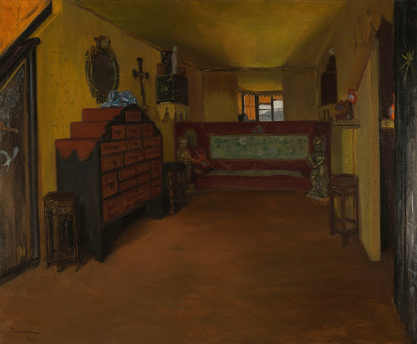 La chambre à coucher de Victor Hugo à Hauteville House 1896