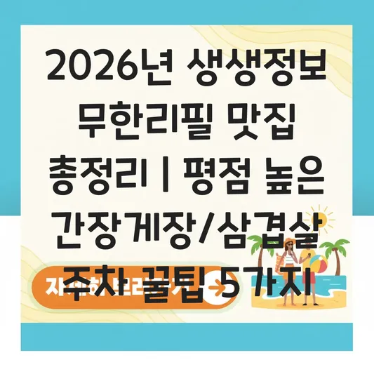 생생정보 무한리필 간장게장/삼겹살 맛집 중 평점 높고 주차 편한 곳 리스트업 대표 이미지