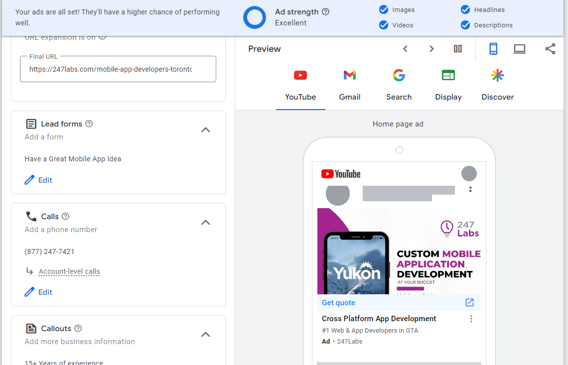 Google Ads Campaign Example