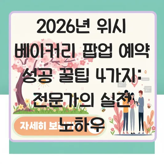 위시 베이커리 팝업 예약 성공을 위한 사전 대기 및 링크 확인법 대표 이미지