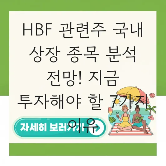HBF 관련주 국내 상장 종목 분석 전망