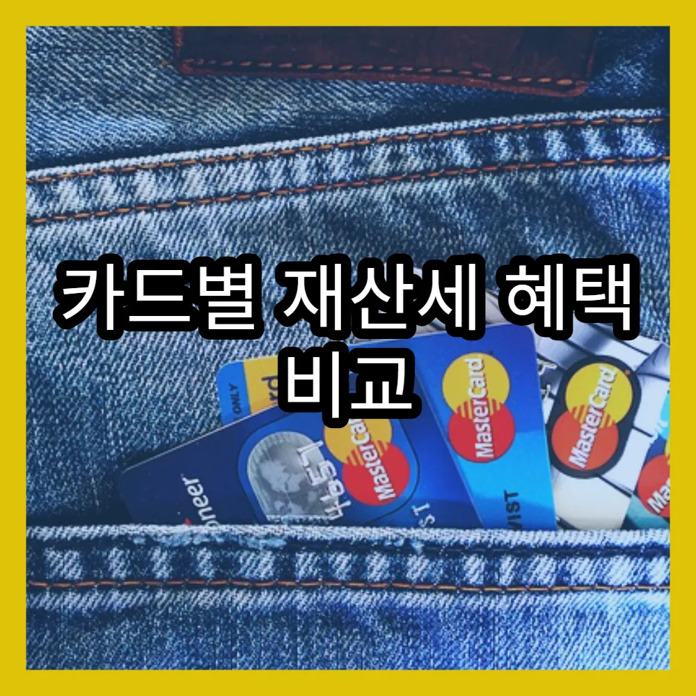 카드별 재산세 혜택 비교 재산세 납부 시기별 최적 선택