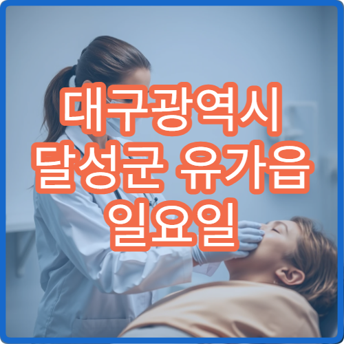 대구광역시 달성군 유가읍 일요일 약국 운영 시간 알아보기
