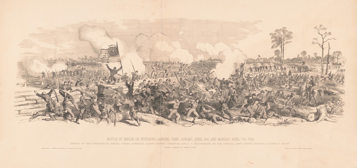 Battle of Shiloh or Pittsburg Landing Tenn Sunday April 6th and Monday April 7th