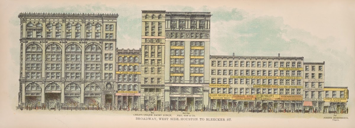 Broadway West Side Houston to Bleecker St 1899
