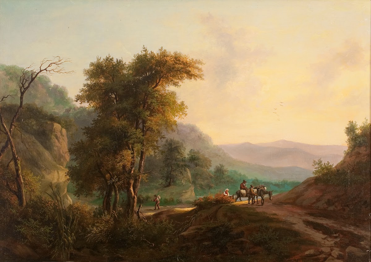 Travellers on a Country Path