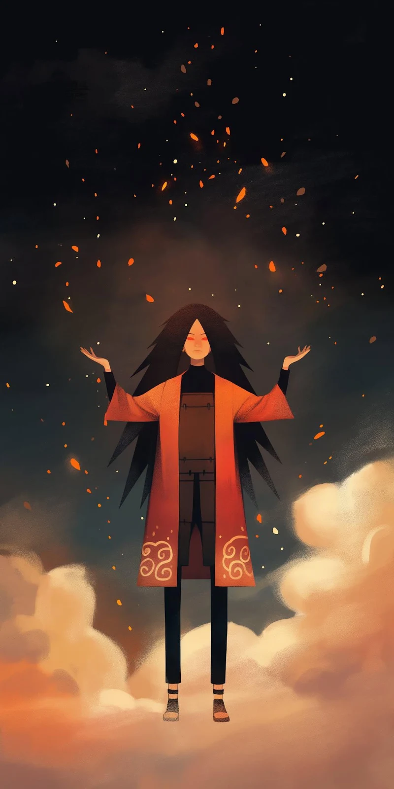 Madara Uchiha From Naruto - Digital Illustration Full HD iPhone Wallpaper (1080x2160)