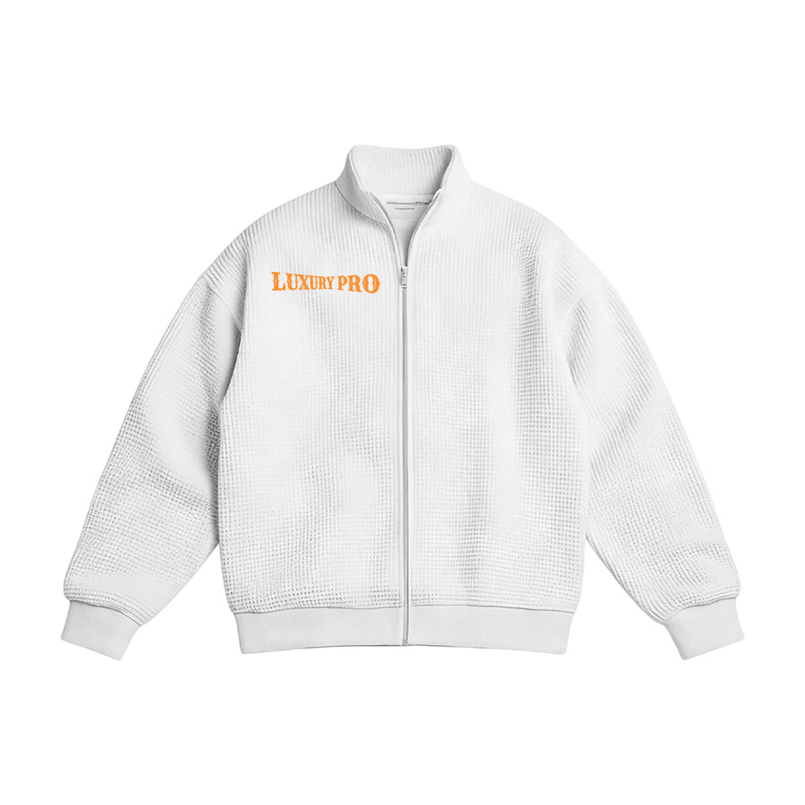 2D Waffle Knit Full-Zip Sweatshirt