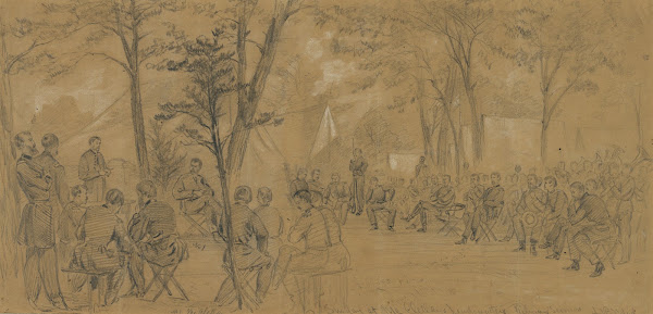 Sunday at McClellans headquarters Religious Services 1862