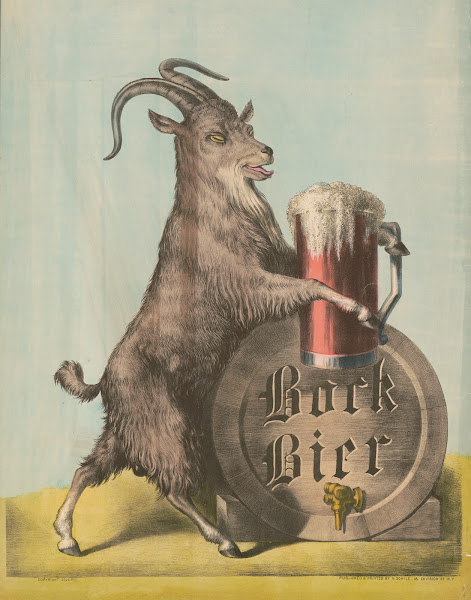 Bock Bier legend in stone appears on barrel head 1880
