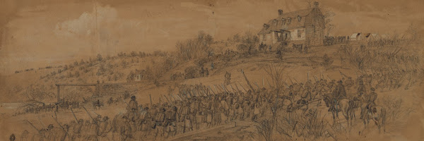 Scene at Germanna Ford6th Corps returning from Mine Run 1863