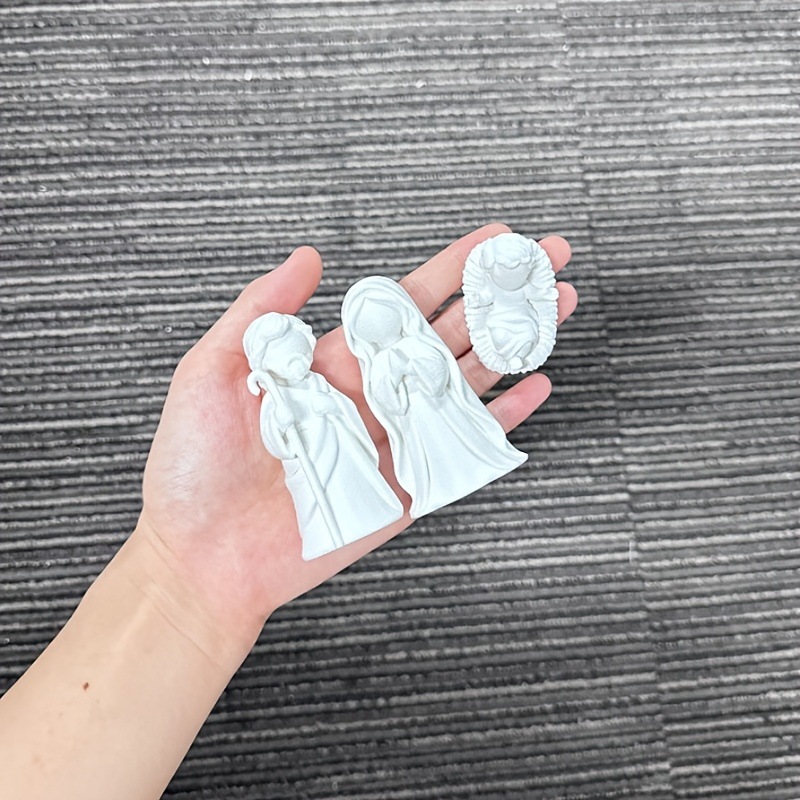 Christmas nativity miniature set with Christmas trees