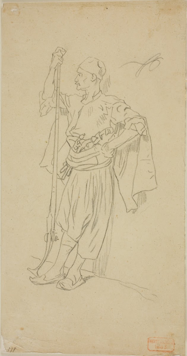 Armed Arab Leaning Against a Wall