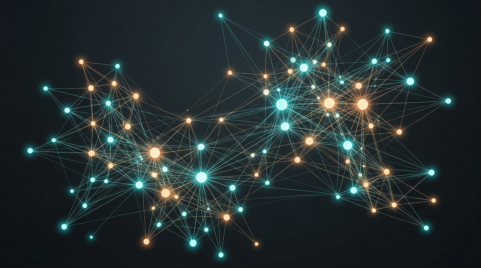 Network of interconnected AI agent nodes