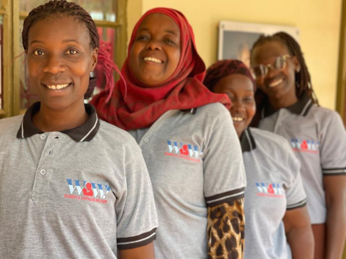 WOW women lined up as a team