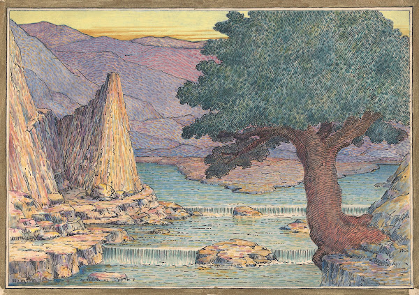 River Landscape with Rapids 191124