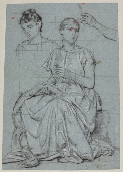 Studies of a Woman Making a Wreath 1890