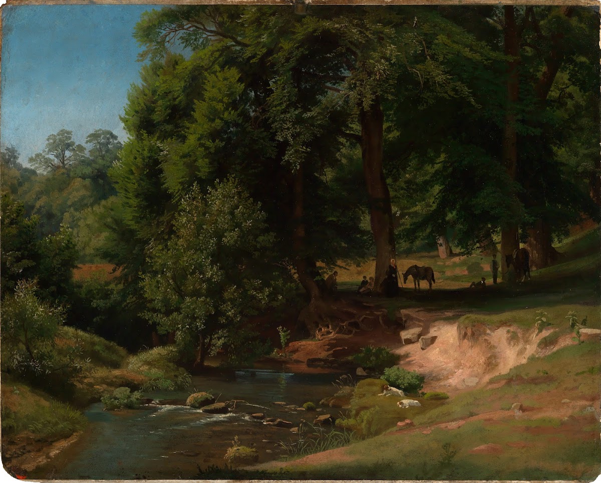 An der Alb I mit rastenden Reitern before 1858