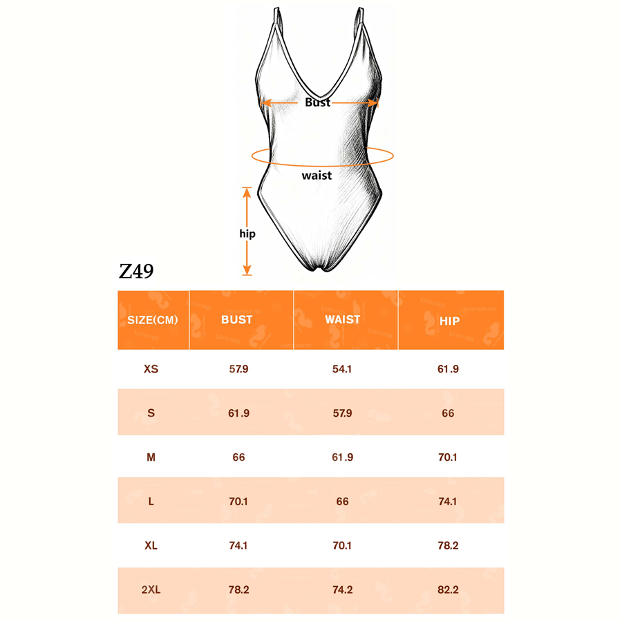 AOP Deep V One-Piece Bikini